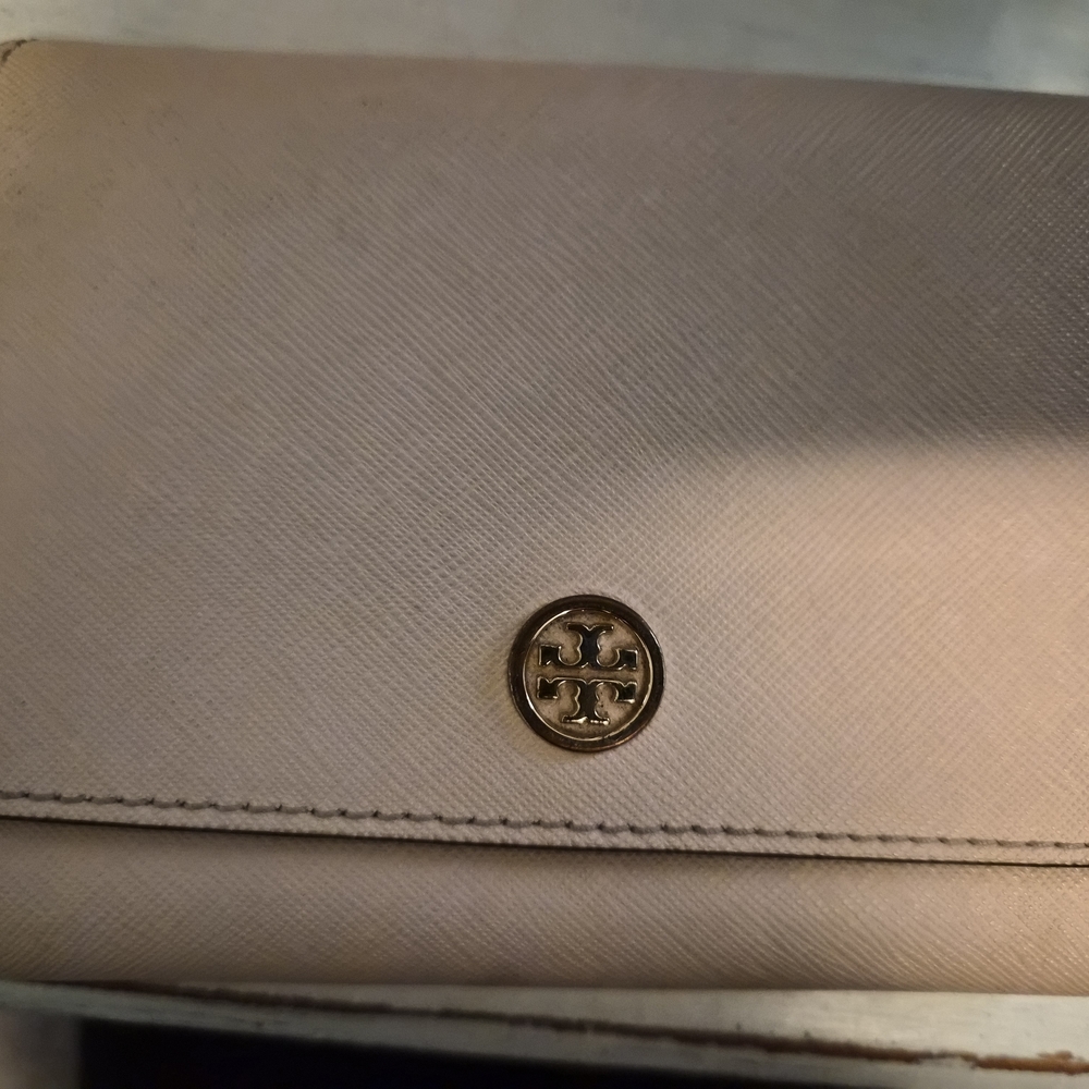 Tory Burch Light Pink Leather Tri Fold Wallet